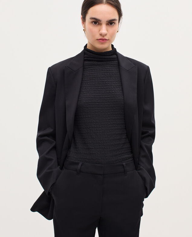 Chaqueta sastre de lana H091 black beauty