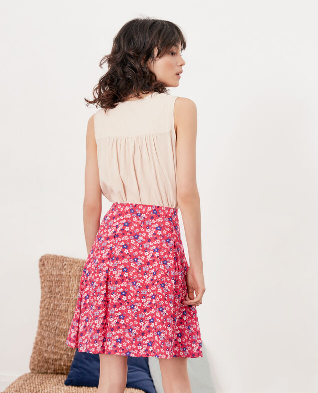 Falda corte patinadora Honolulu ultra pink