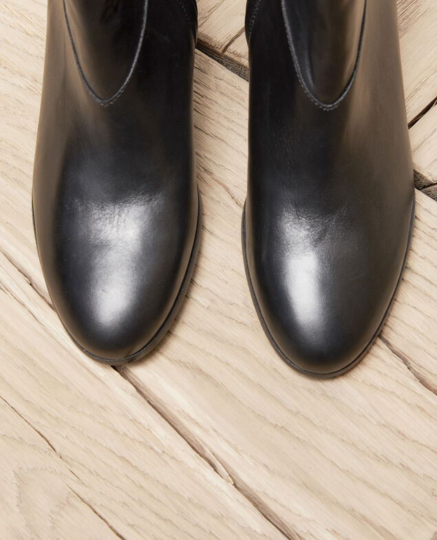 Botines de cuero negro Noir