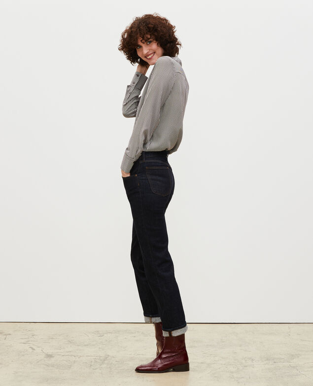 SLIM STRAIGHT - Jeans rectos en denim bruto. Denim rinse