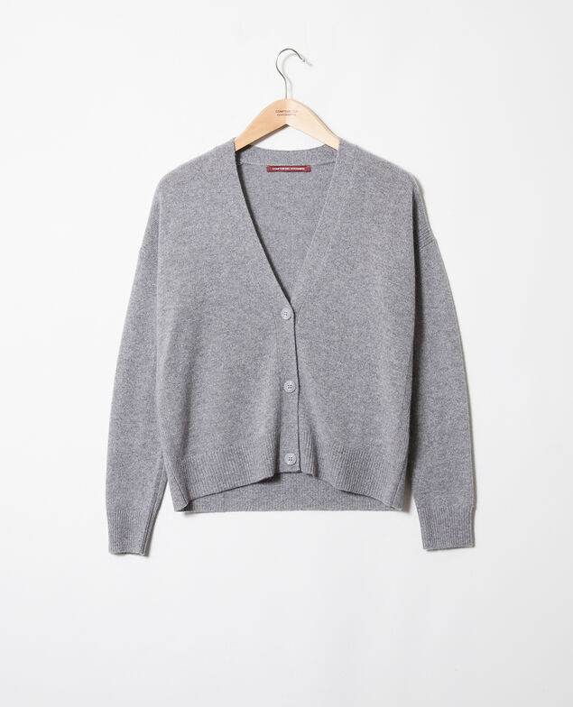 Cárdigan de 100% cachemir Light grey