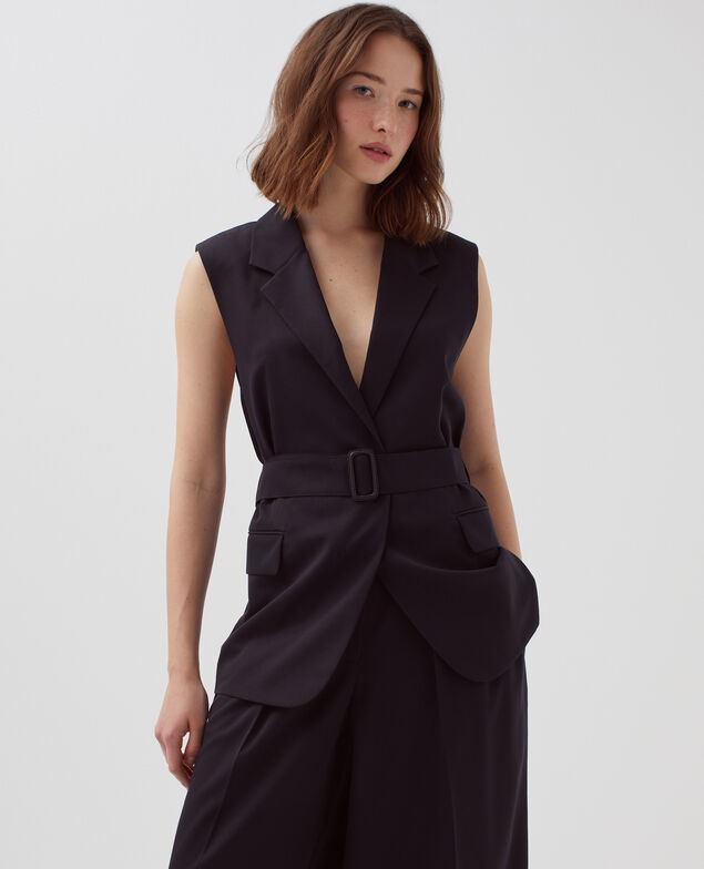 Chaqueta sastre de lana H091 black beauty
