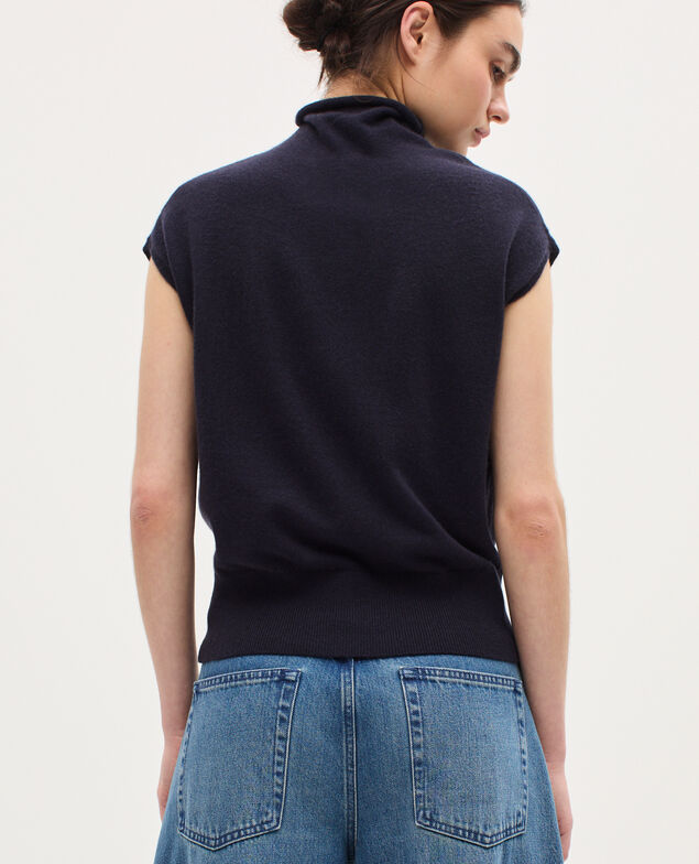 Jersey sin mangas de cachemir  K691 navy st gray