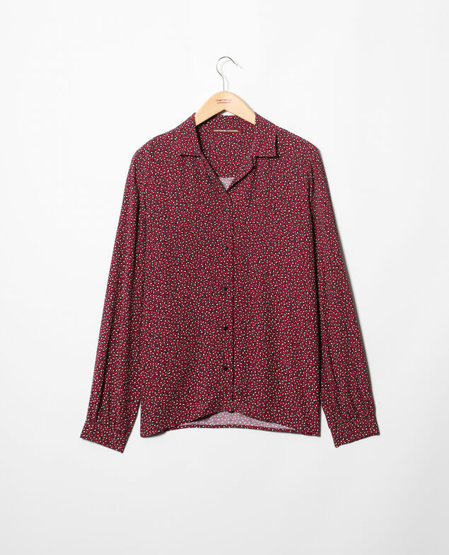 Camisa de cuello abierto  Rojo