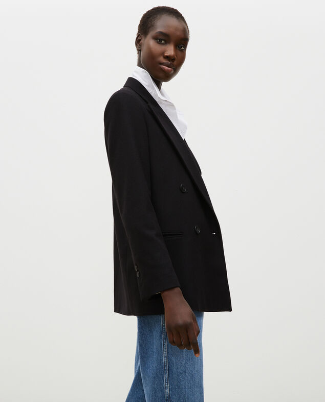 Blazer cruzado de lana Black beauty