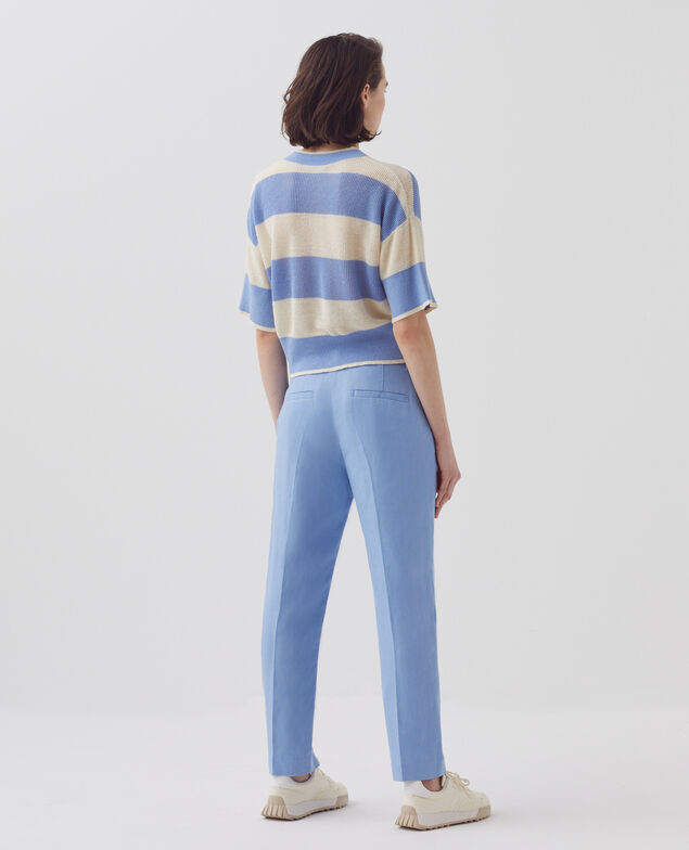 Jersey cropped de manga corta y lino H602 large savoie