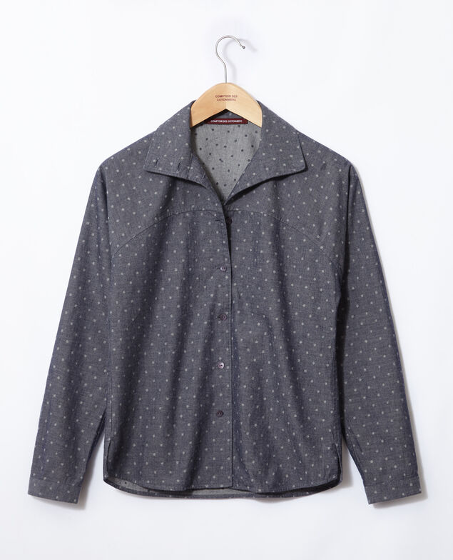 Camisa de corte recto Azul