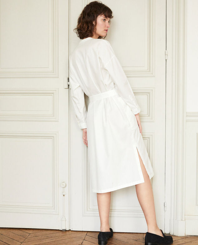 Vestido con pechera Blanco