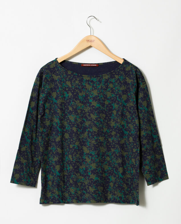 Camiseta de cuello barco Verde