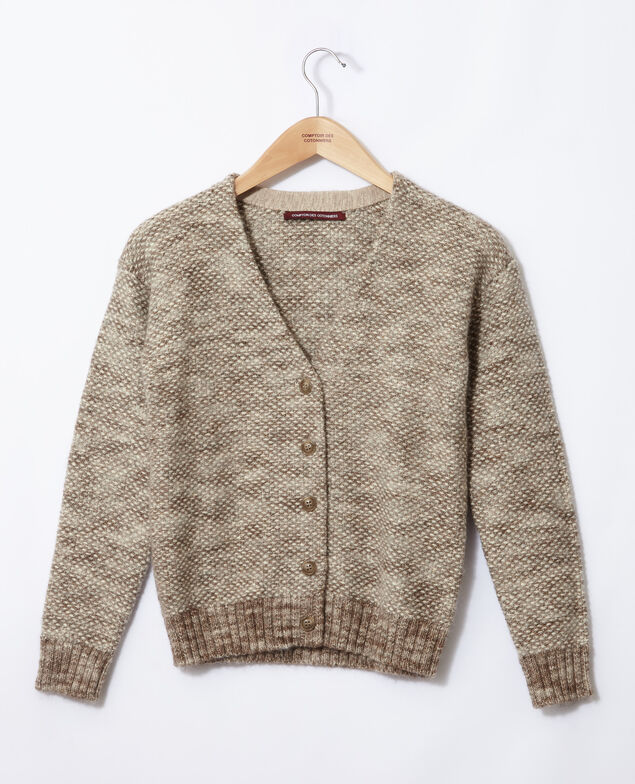 Chaqueta de punto jaspeado Gris
