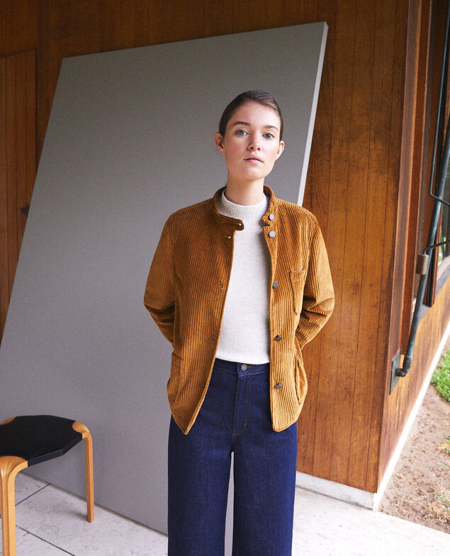 Chaqueta de pana gruesa Golden brown