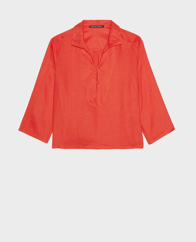 Casaca de lino Fiery red