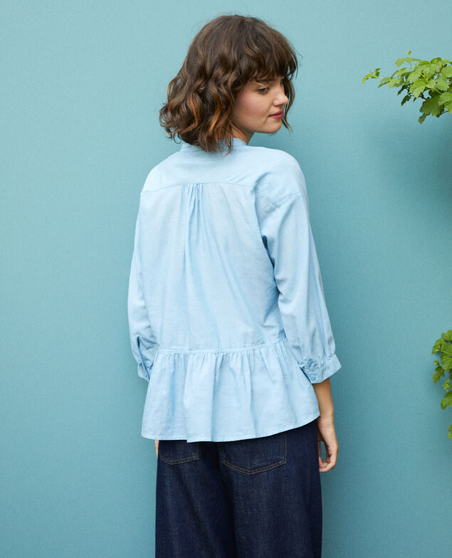 Blusa con faldón Adriatic blue