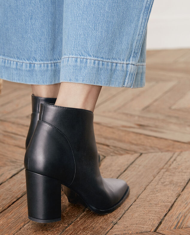 Botines de cuero Noir
