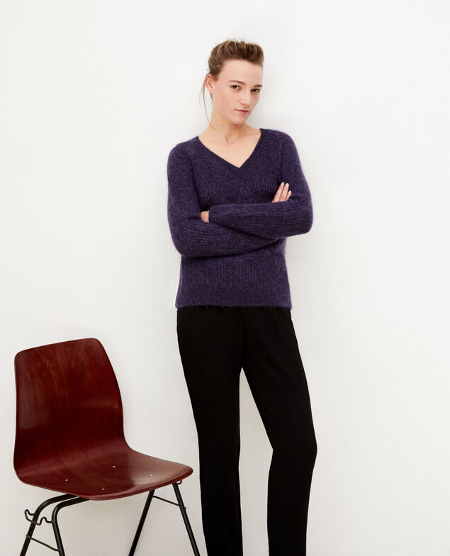 Jersey con mohair y lúrex Violeta