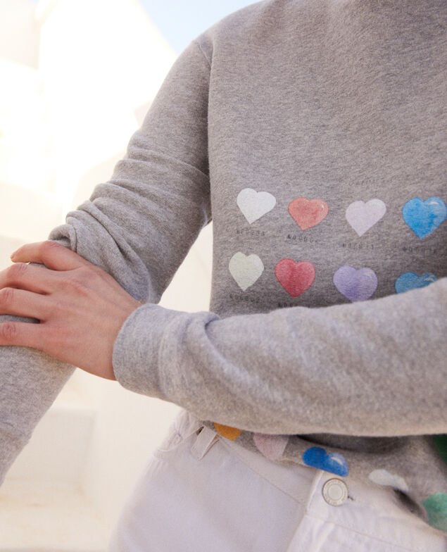 Sudadera con corazón Heather grey