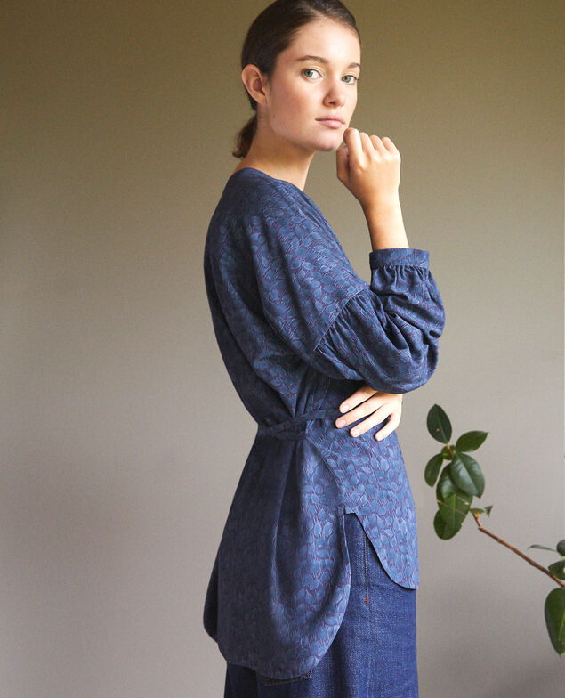 Blusa de corte amplio Azul