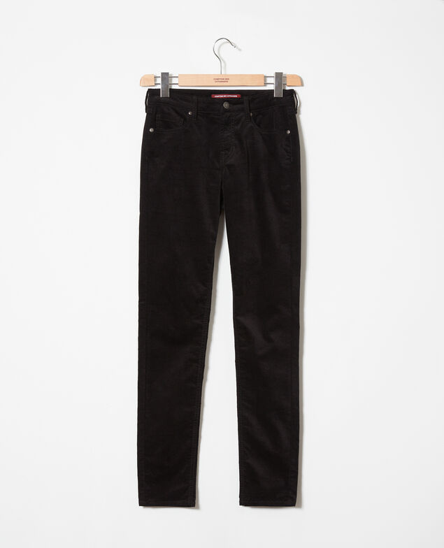 Pantalón de terciopelo liso Noir