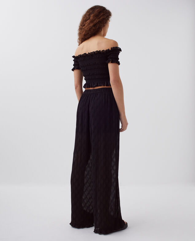 Pantalón amplio y fluido H091 black beauty
