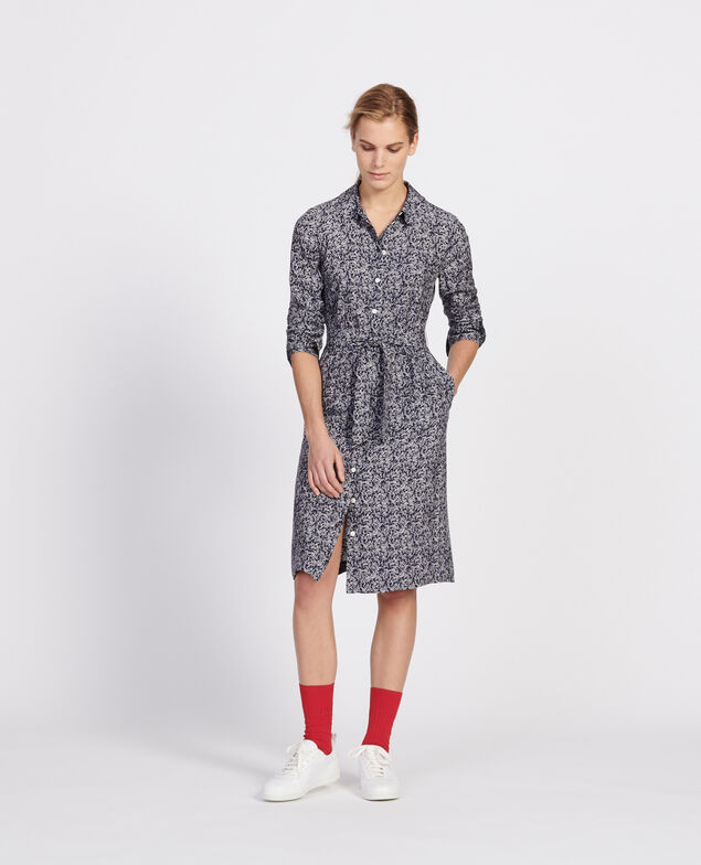 Vestido Feuillage maritime cream