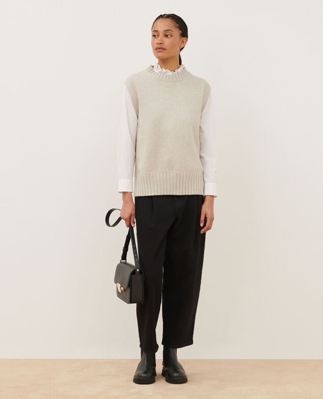 Jersey sin mangas A009 white knit