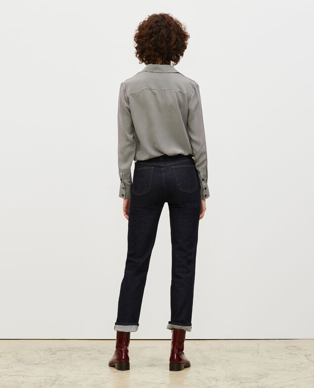 SLIM STRAIGHT - Jeans rectos en denim bruto. Denim rinse