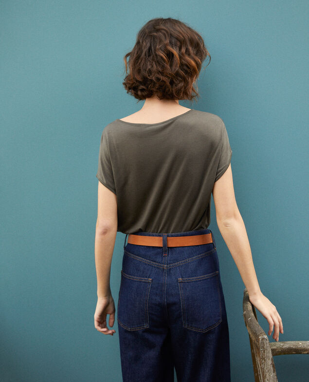 Camiseta de cuello redondo Olive night