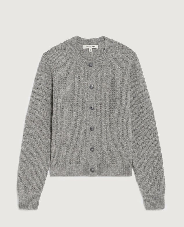 Cárdigan de cuello redondo  U020 light gray