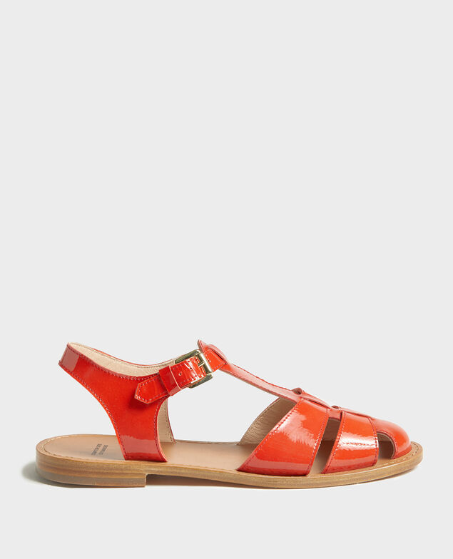 Sandalias de charol Fiery red