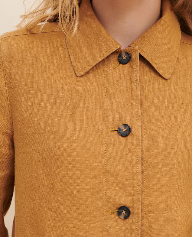 Chaqueta de trabajo de lino Panama 36 brown