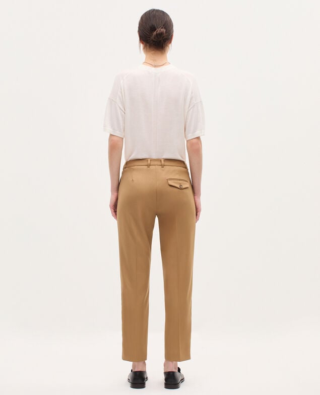 Pantalón cigarette de lana K341 oak brown