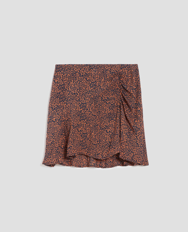 Minifalda fluida con estampado de leopardo I480 leo brown