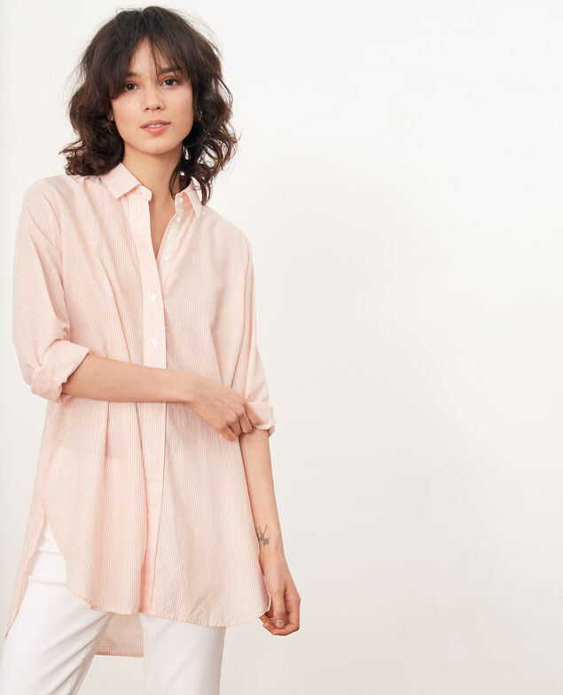 Camisa oversize rayada Tangerine stripes