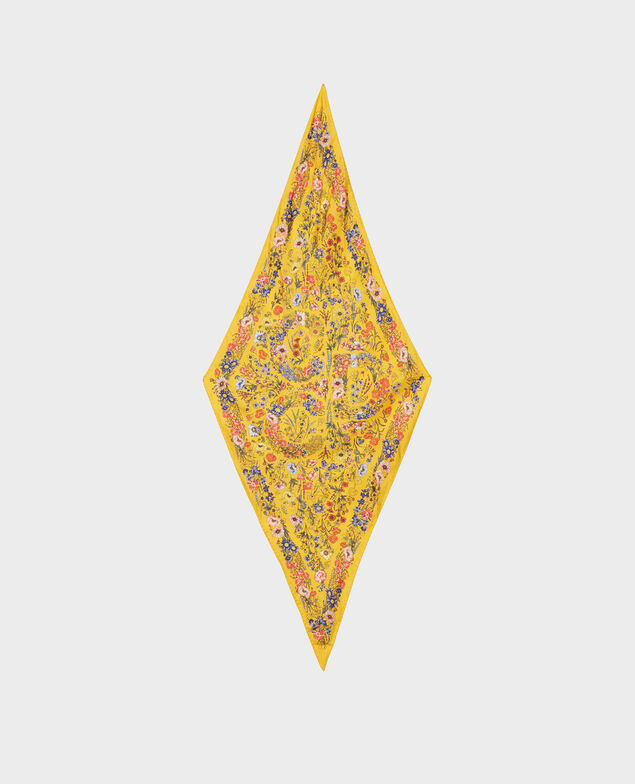 Fular con forma diamante de seda Spectra yellow