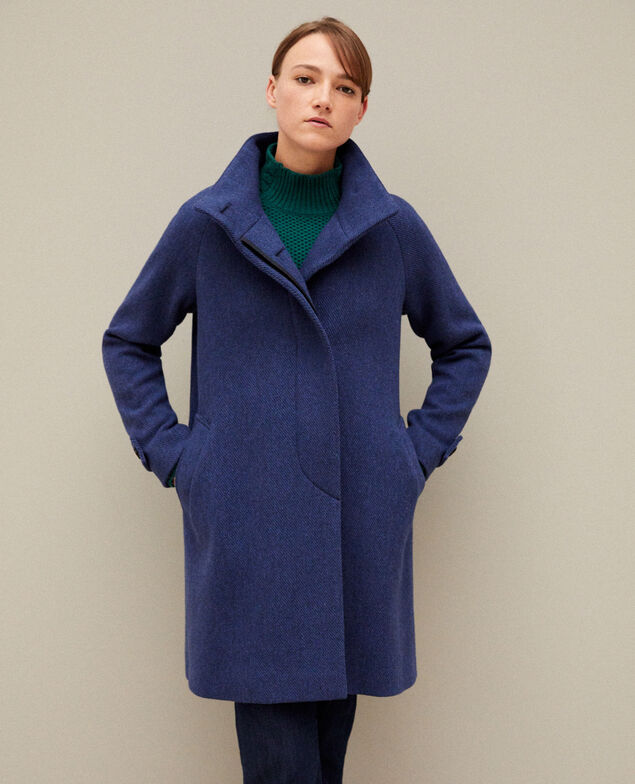 Abrigo con cuello subido Peacoat