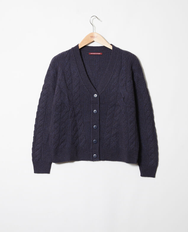 Cárdigan trenzado Dark navy