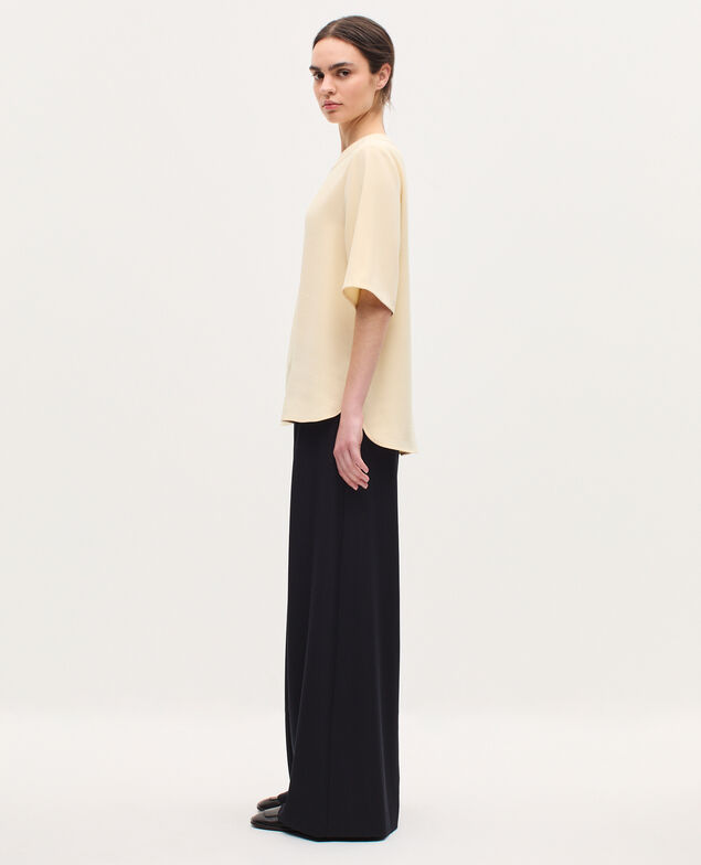 Top de crepé satinado K300 ecru beige