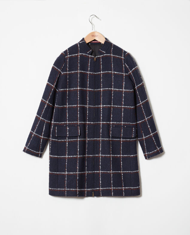 Abrigo estampado de cuadros Navy checks