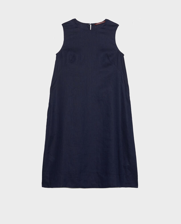 Vestido 100 % de lino Maritime blue