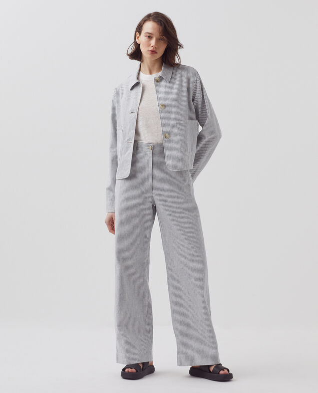 BLANDINE - Pantalón recto H611 blue mini st