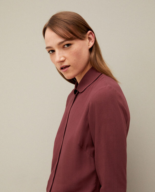 Robe coupe droite Marrón