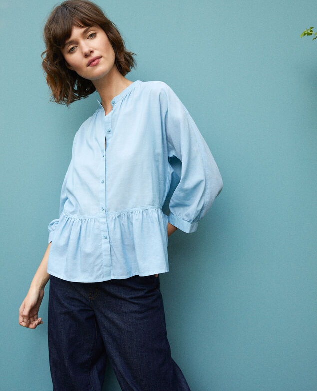 Blusa con faldón Adriatic blue
