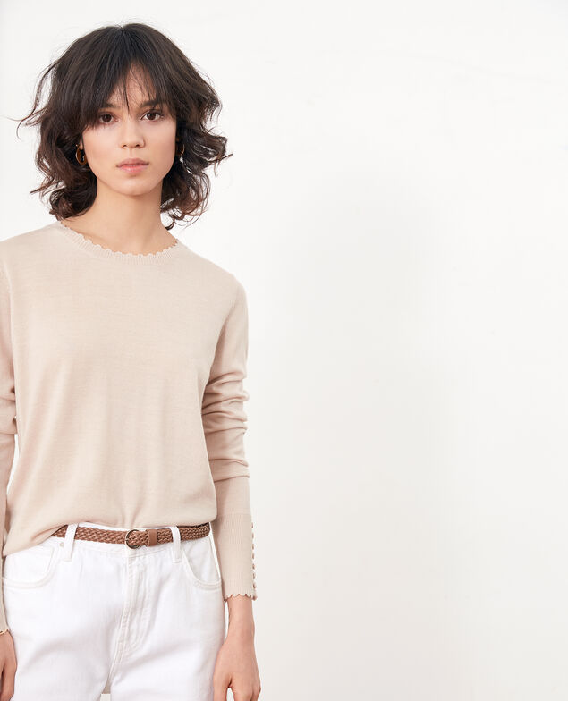 Jersey fino de lana Biscuit