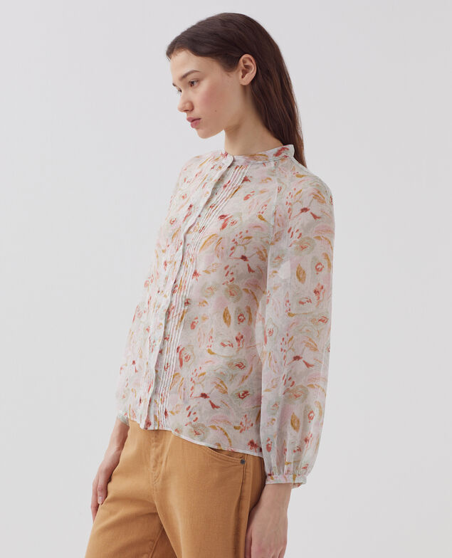Blusa fluida de manga larga H510 window green