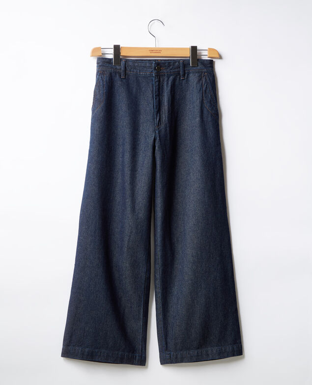 Jeans anchos cropped Indigo