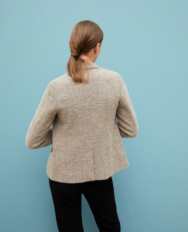 Chaqueta de traje con lana Beige