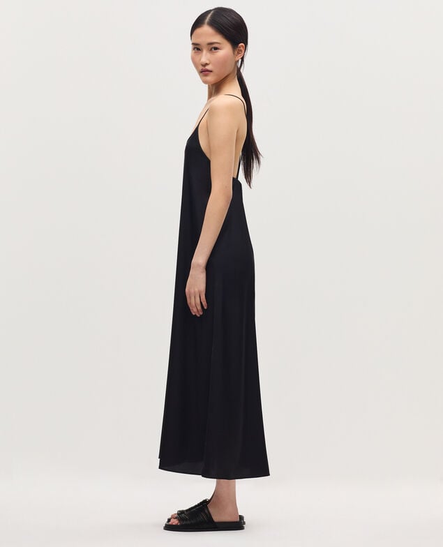 Vestido lencero satinado H091 black beauty
