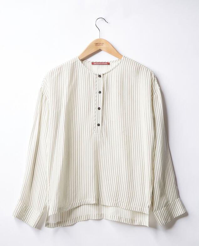 Blusa rayada Off white/black stripes