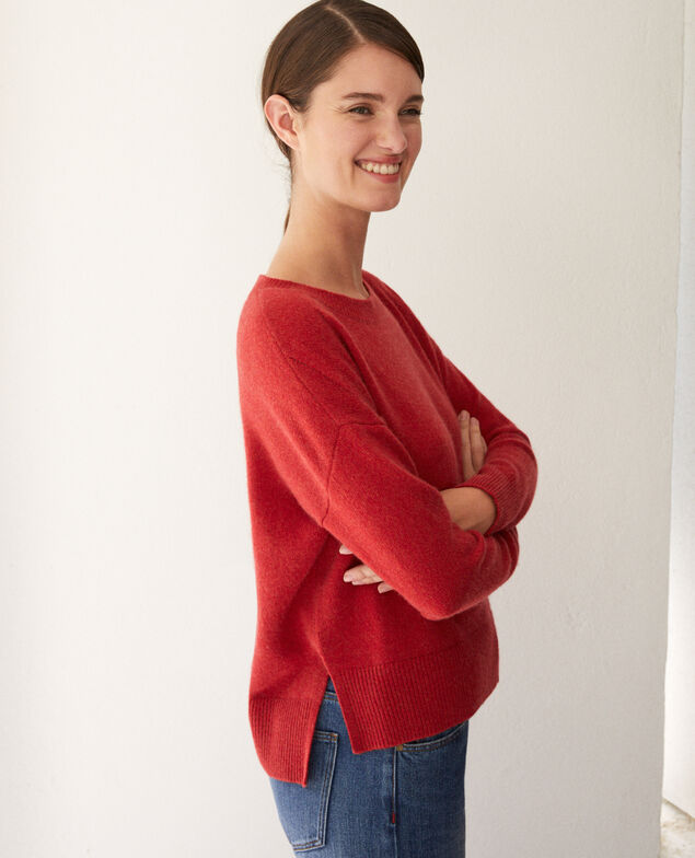Jersey de cachemir Pompeian red