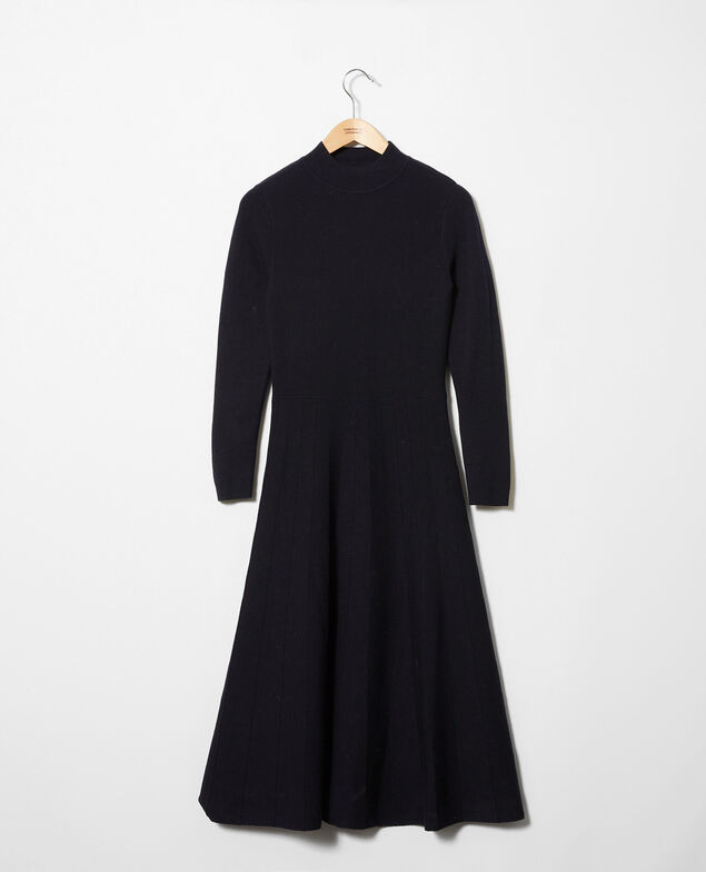 Vestido largo de punto Dark navy